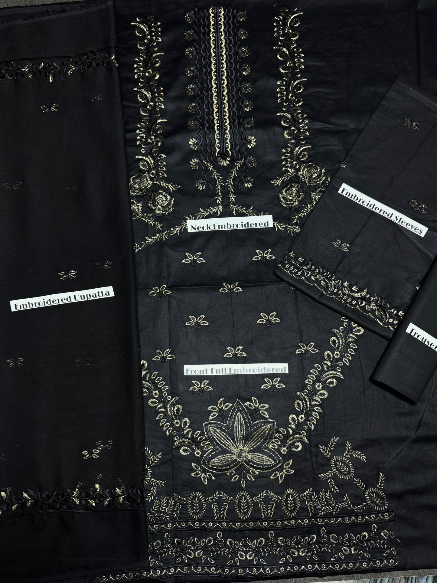 NISA UNSTITCH LAWN EMROIDERED 3PC (E208)