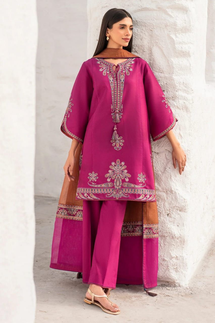 Jazmin DHANAK EMROIDERED 3PC (E142)