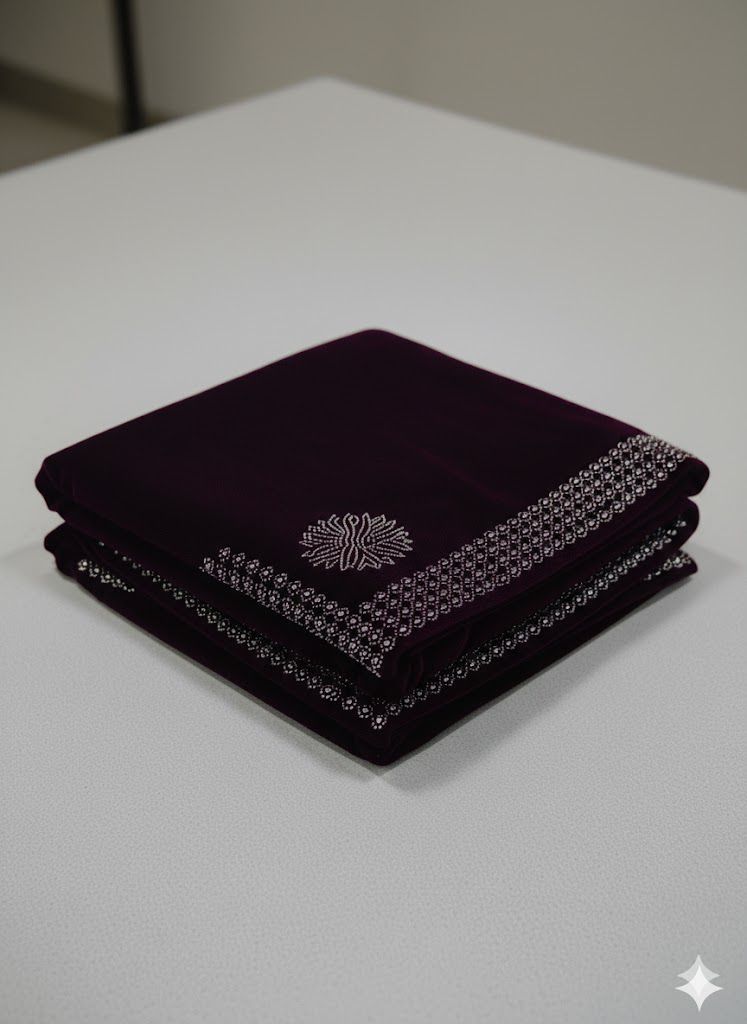 Fancy Velvet Shawl (Purple)