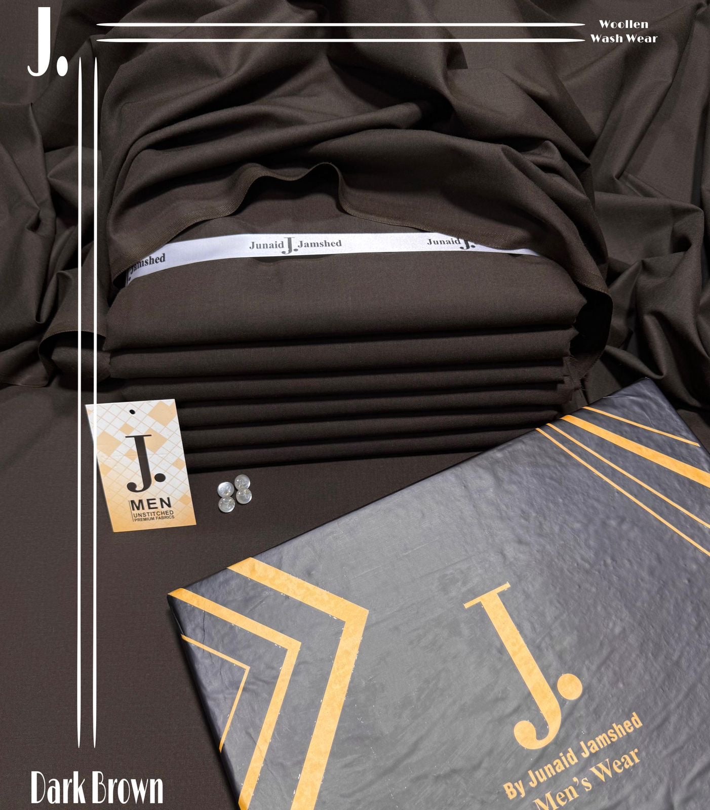 J. Woolen wash&wear (Dark Brown)