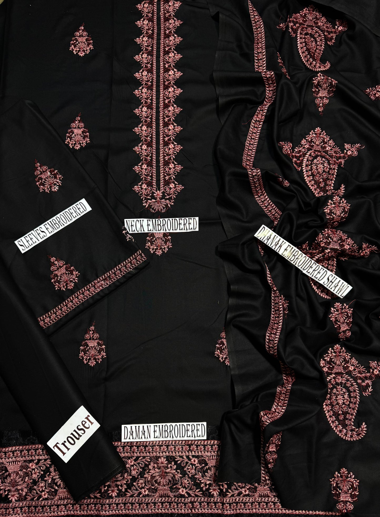 BAREEZE DHANAK EMROIDERED 3PC (E126)