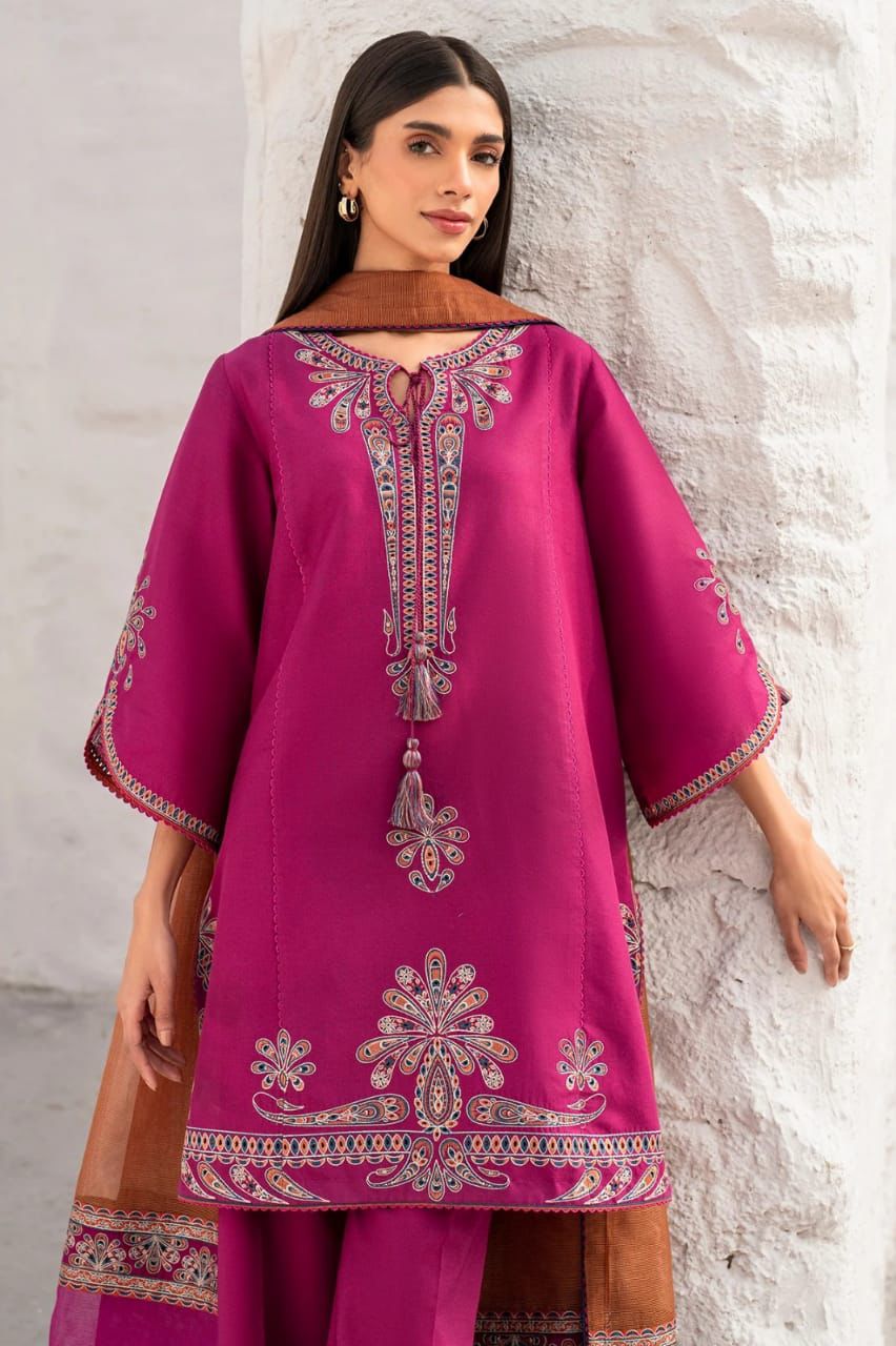 Jazmin DHANAK EMROIDERED 3PC (E142)