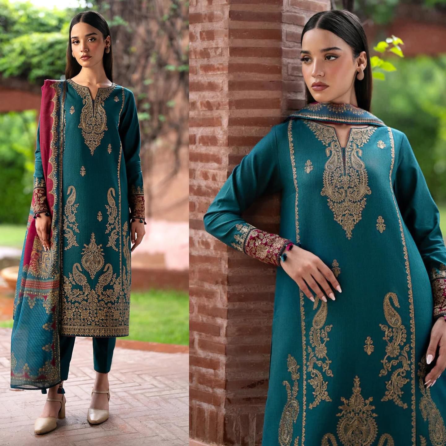 Jazmin DHANAK EMROIDERED 3PC (E132)