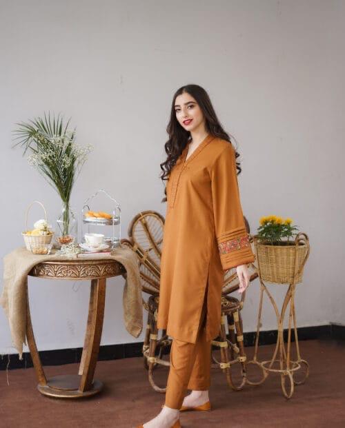 DHANAK EMROIDERED 3PC (E112)