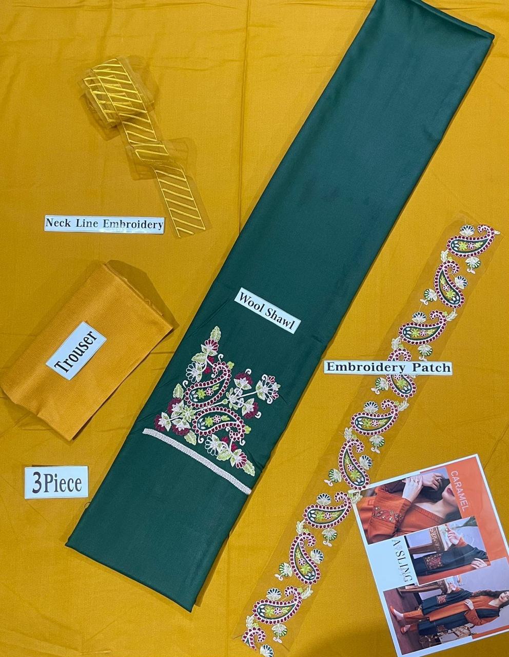 DHANAK EMROIDERED 3PC (E112)