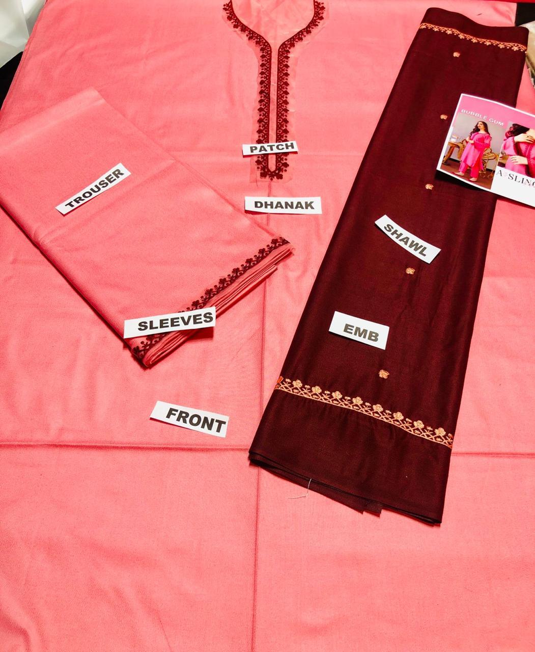 DHANAK EMROIDERED 3PC (E113)