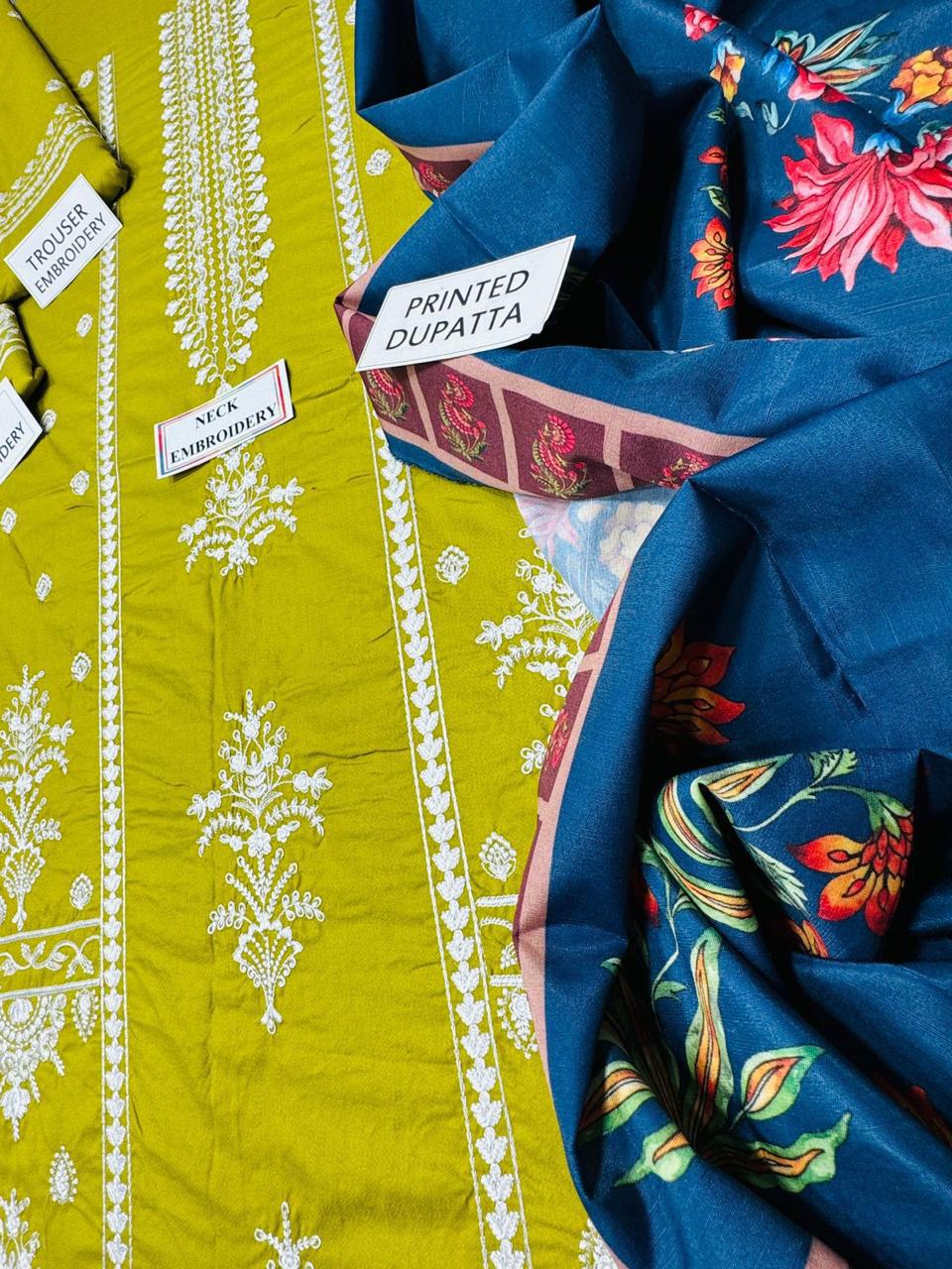 DHANAK EMROIDERED 3PC (E125)