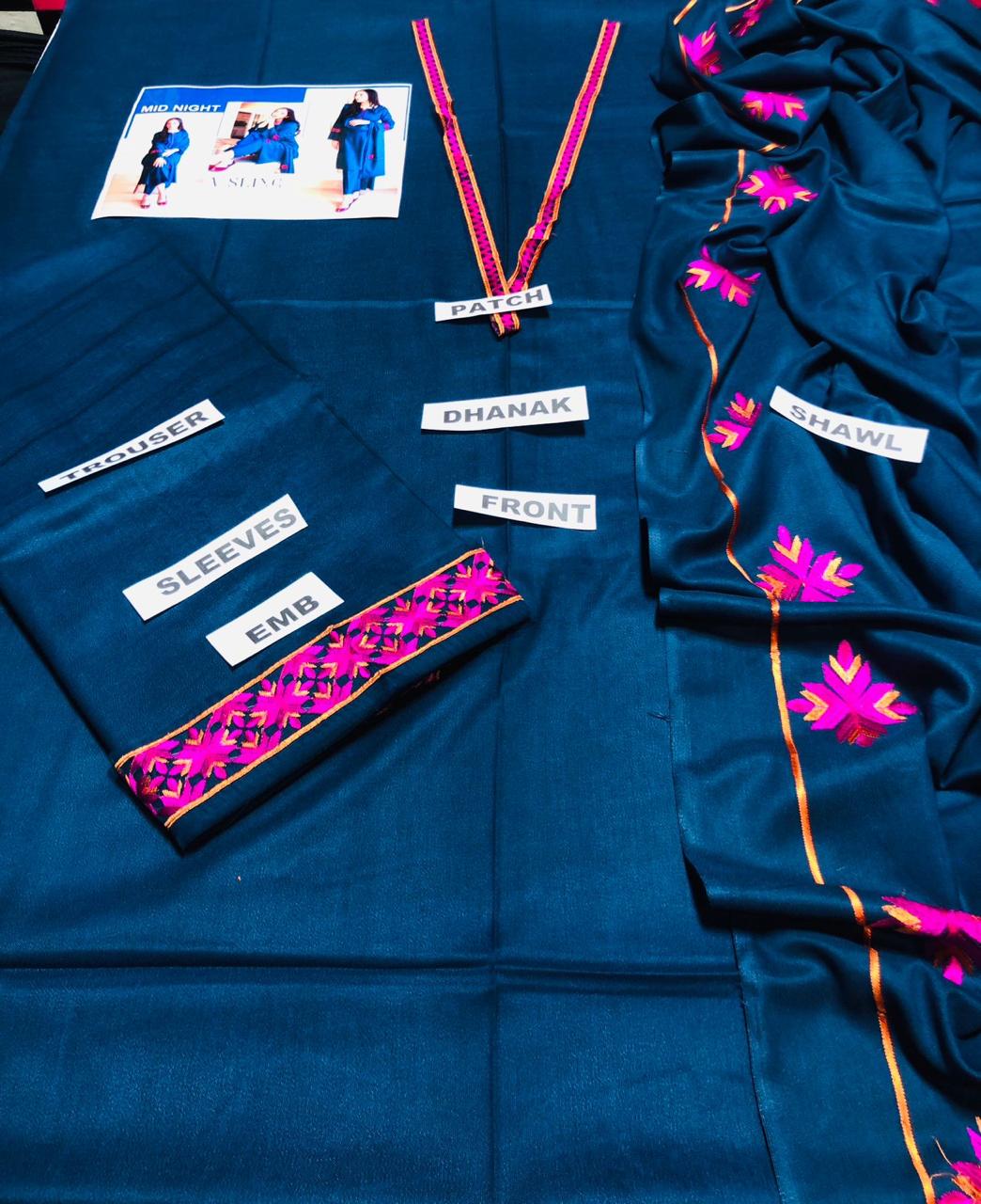 DHANAK EMROIDERED 3PC (E117)