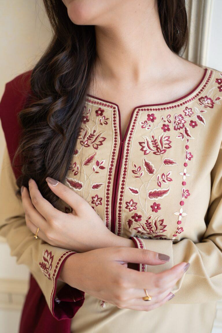 DHANAK EMROIDERED 3PC (E118)