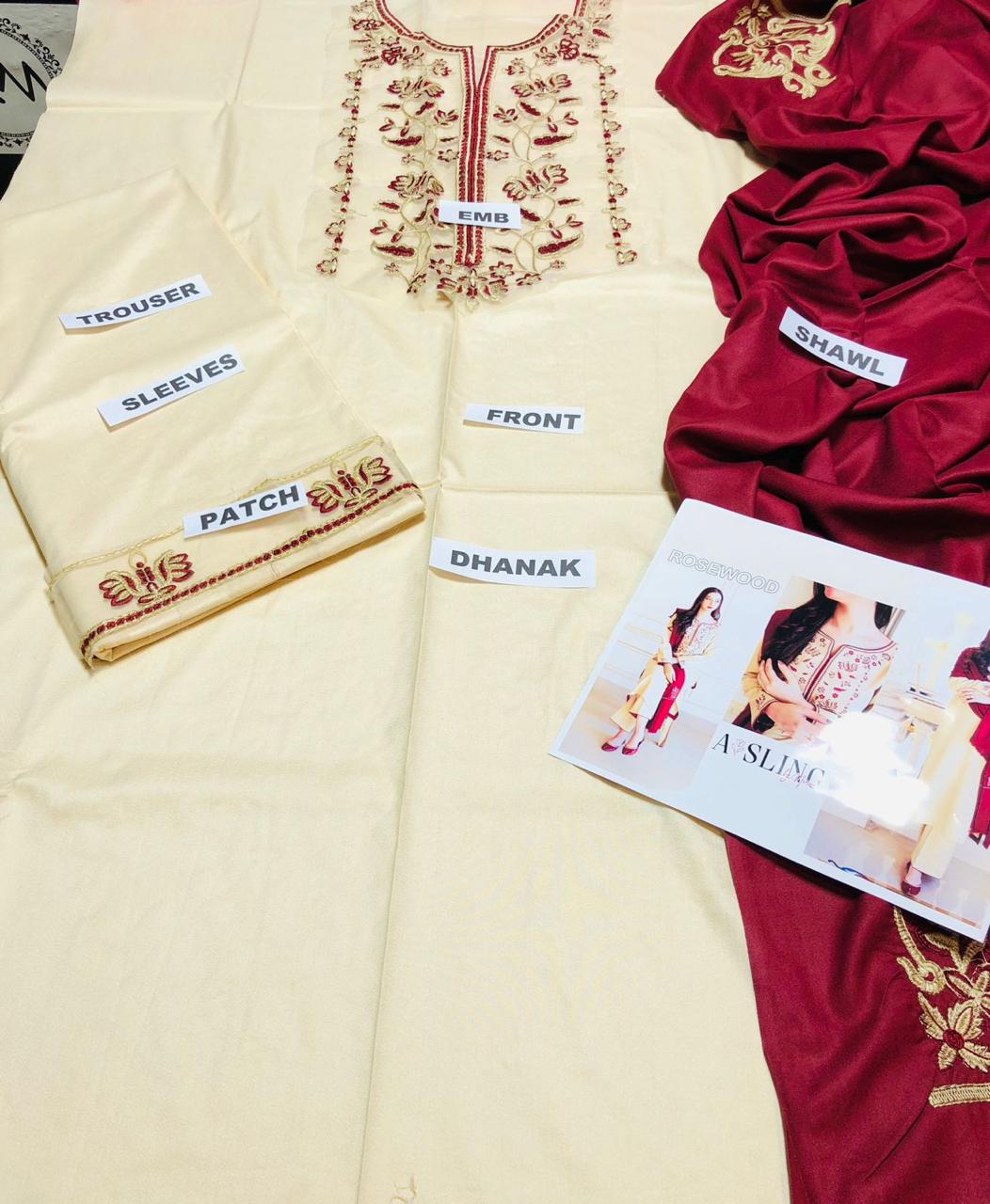 DHANAK EMROIDERED 3PC (E118)