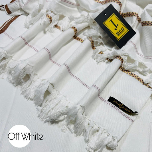 J. Men's Shawl off White (110)