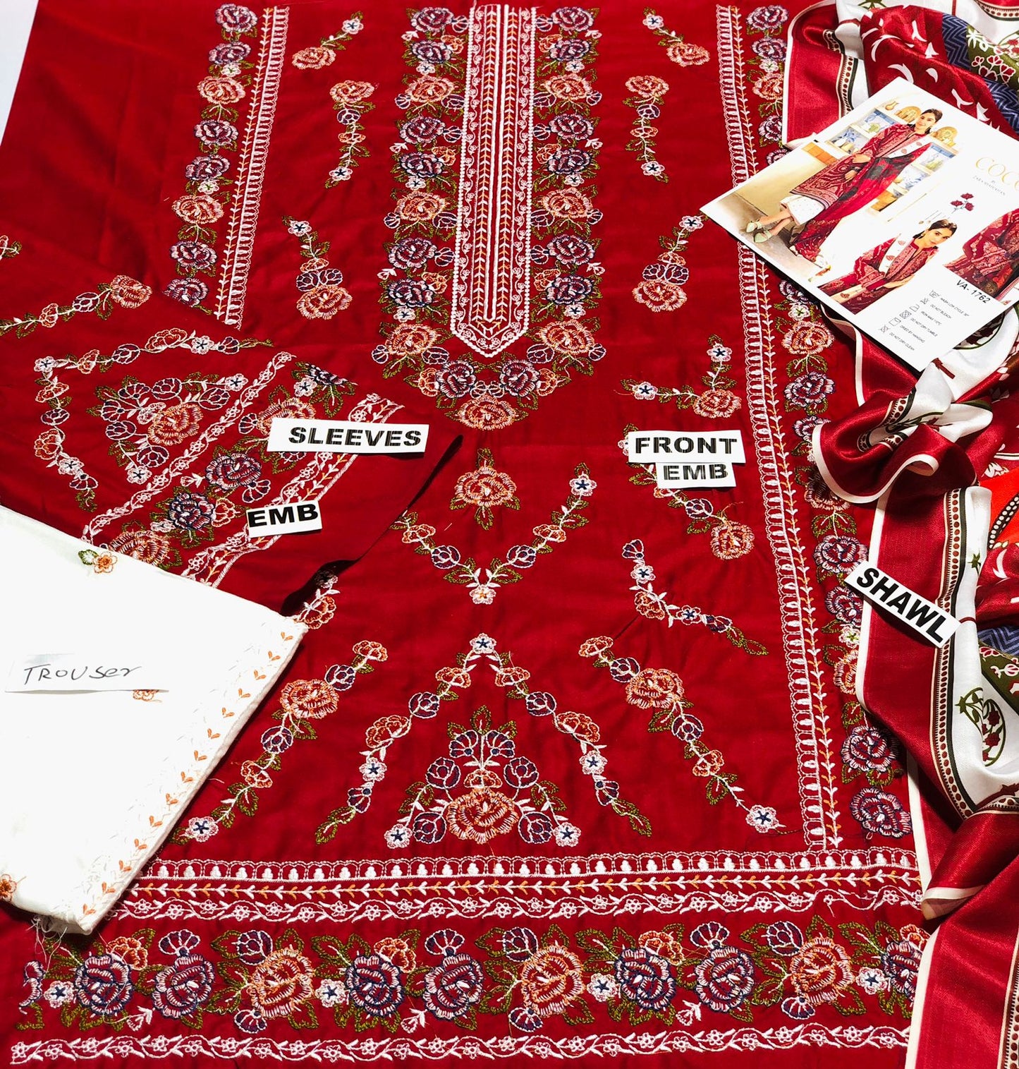 DHANAK EMROIDERED 3PC (E123)