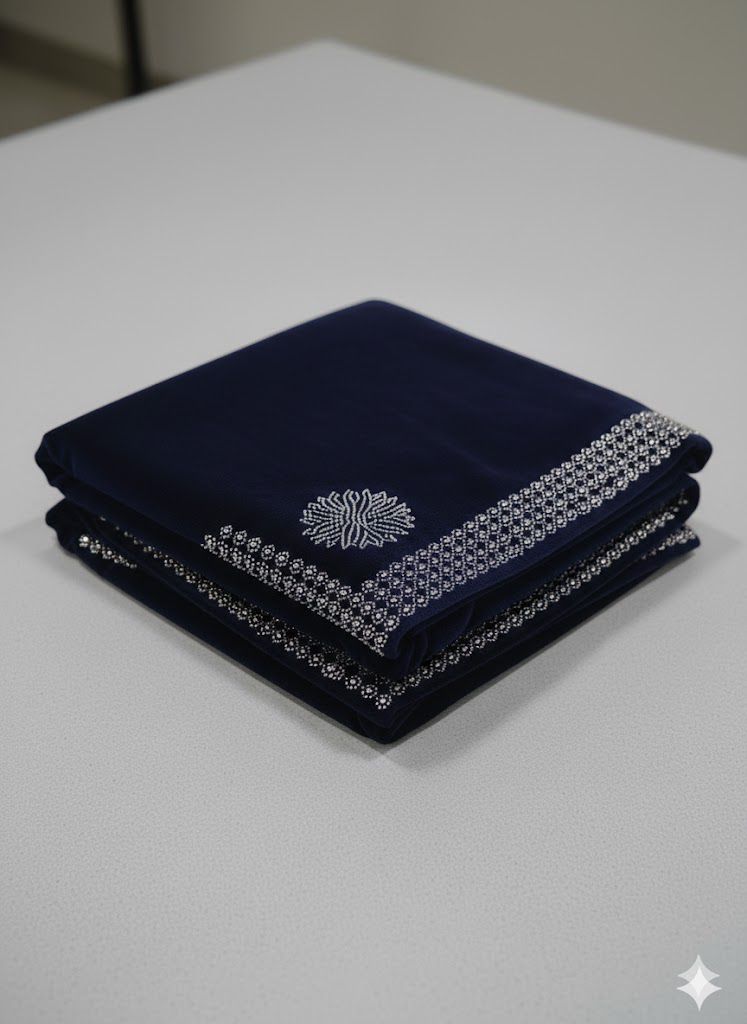 Fancy Velvet Shawl (blue)