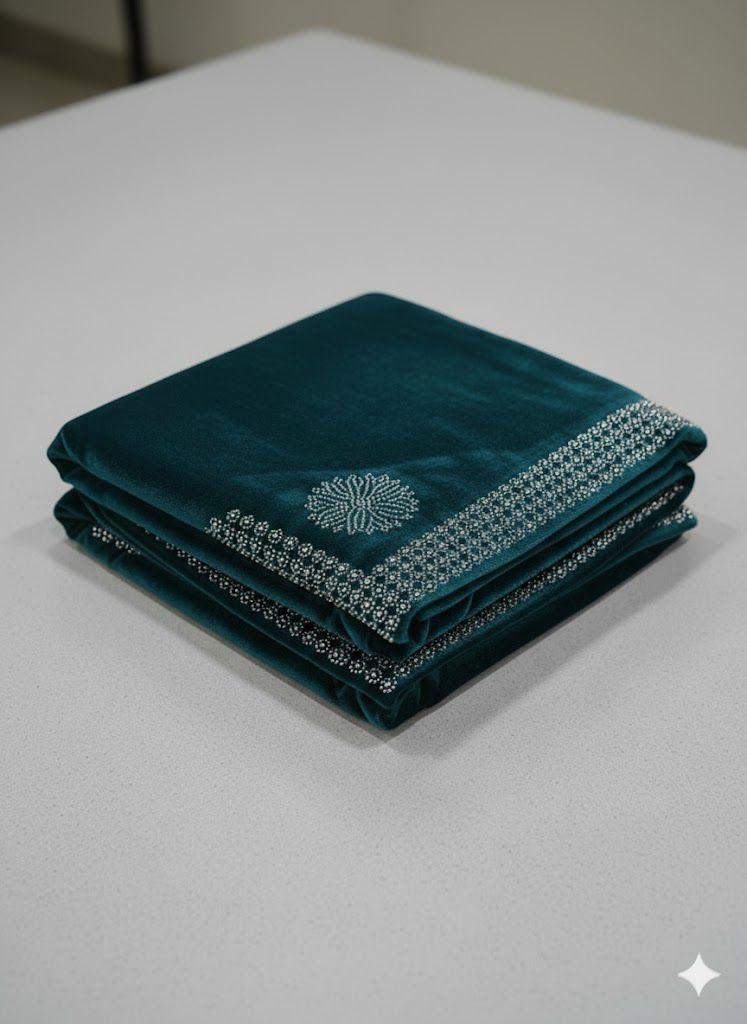 Fancy Velvet Shawl (Zinc)