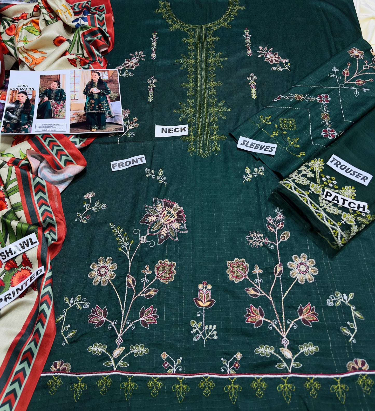 DHANAK EMROIDERED 3PC (E121)