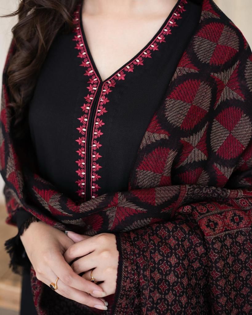 DHANAK EMROIDERED 3PC (E119)