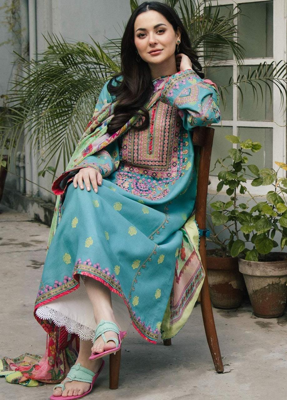 CoCo ZARA SHAHJAHAN UNSTITCH LAWN EMBROIDERED 3PC (E303)
