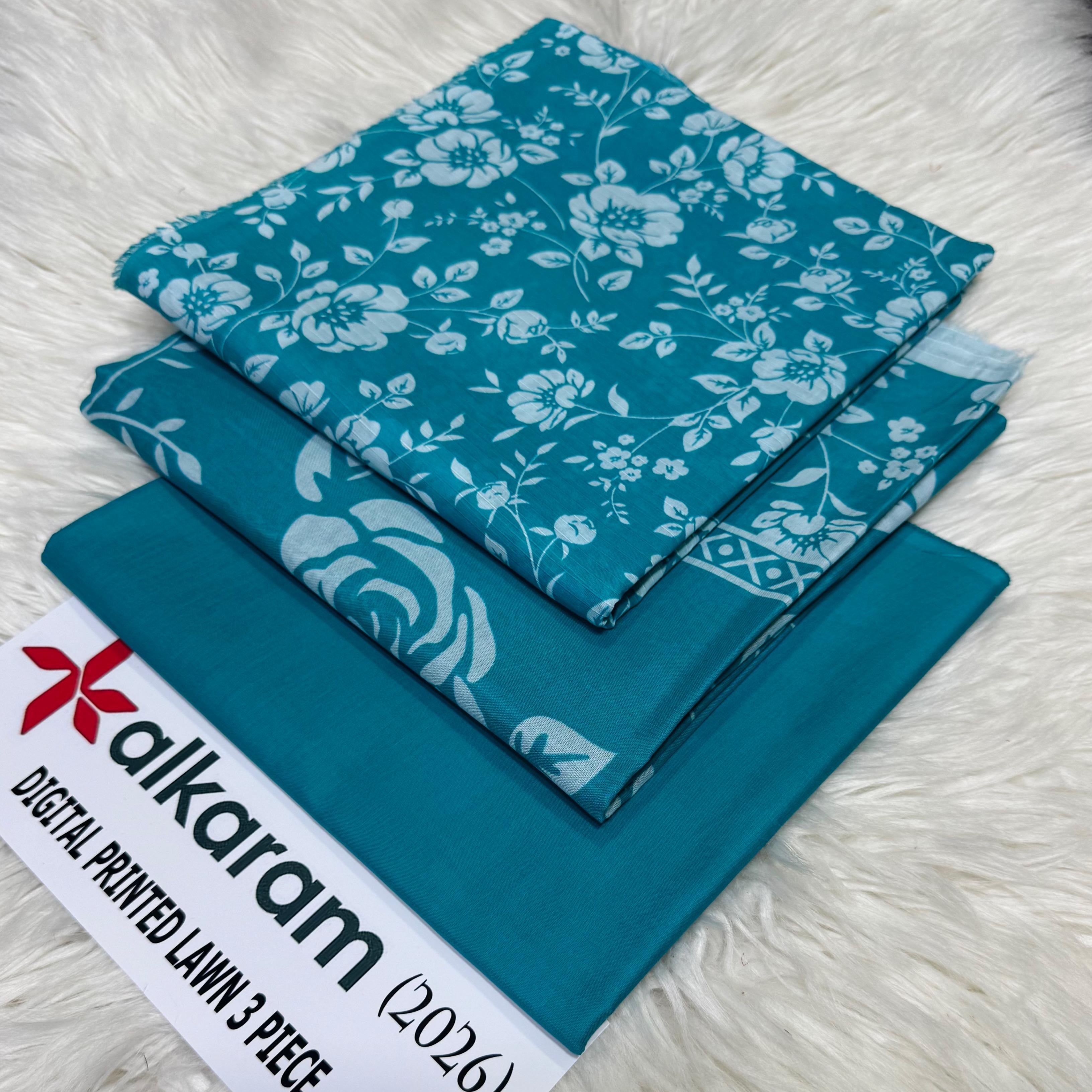ALKARAM Allover Printed 3PC (P121)