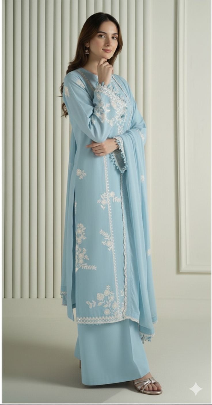 ZARASHAHJAHAN UNSTITCH LAWN EMBROIDERED 3PC (E213)