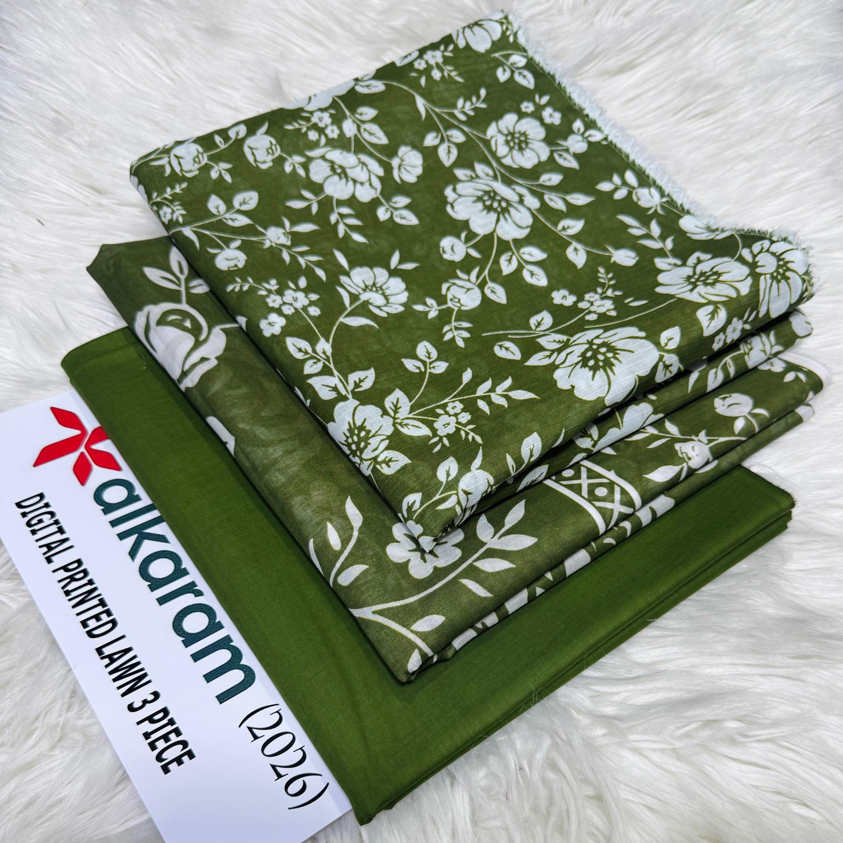 ALKARAM Allover Printed 3PC (P125)