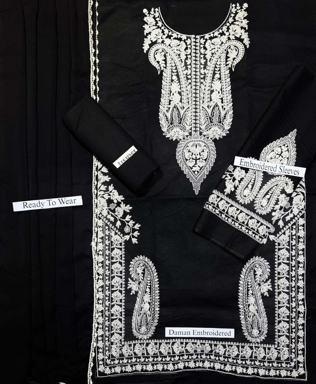 ADAN LIBAS UNSTITCH LAWN EMBROIDERED 3PC (E218)