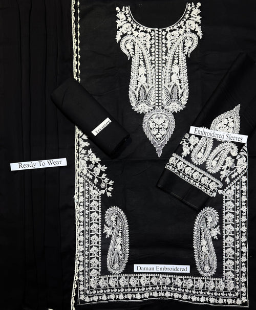 ADAN LIBAS UNSTITCH LAWN EMBROIDERED 3PC (E218)