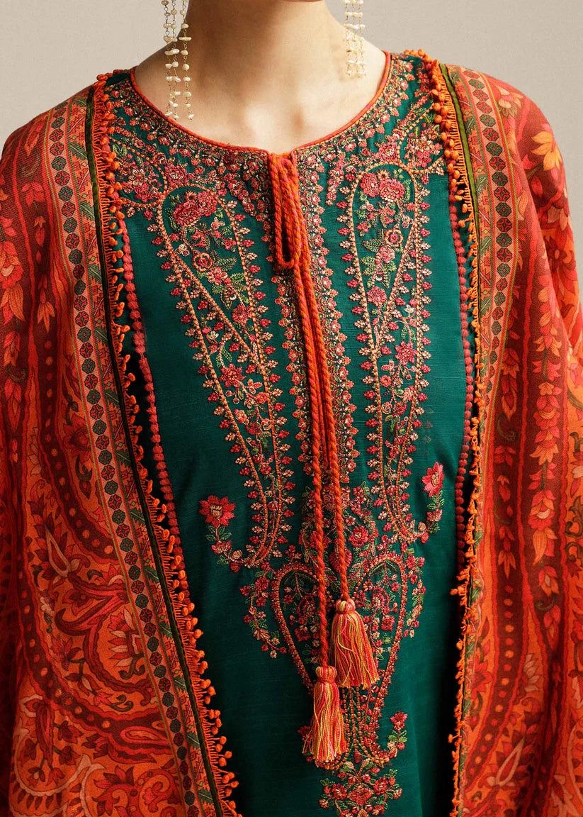HUSSAIN REHAR LAWN EMBROIDERED UNSTICHED 3PC (E224)