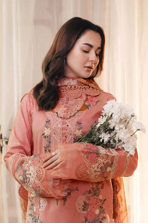 ZARA SHAHJAHAN LAWN EMROIDERED 3PC (E128)