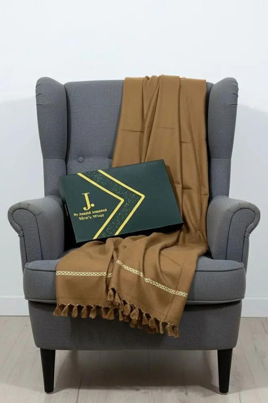 J. Men's Shawl With Box Mustard (117)