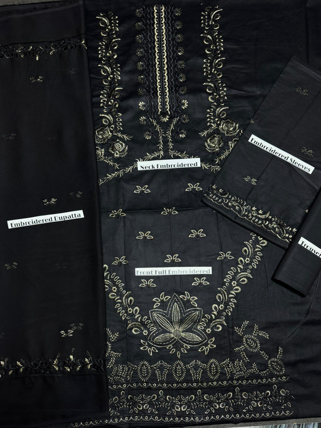 NISA UNSTITCH LAWN EMBROIDERED 3PC (E208)