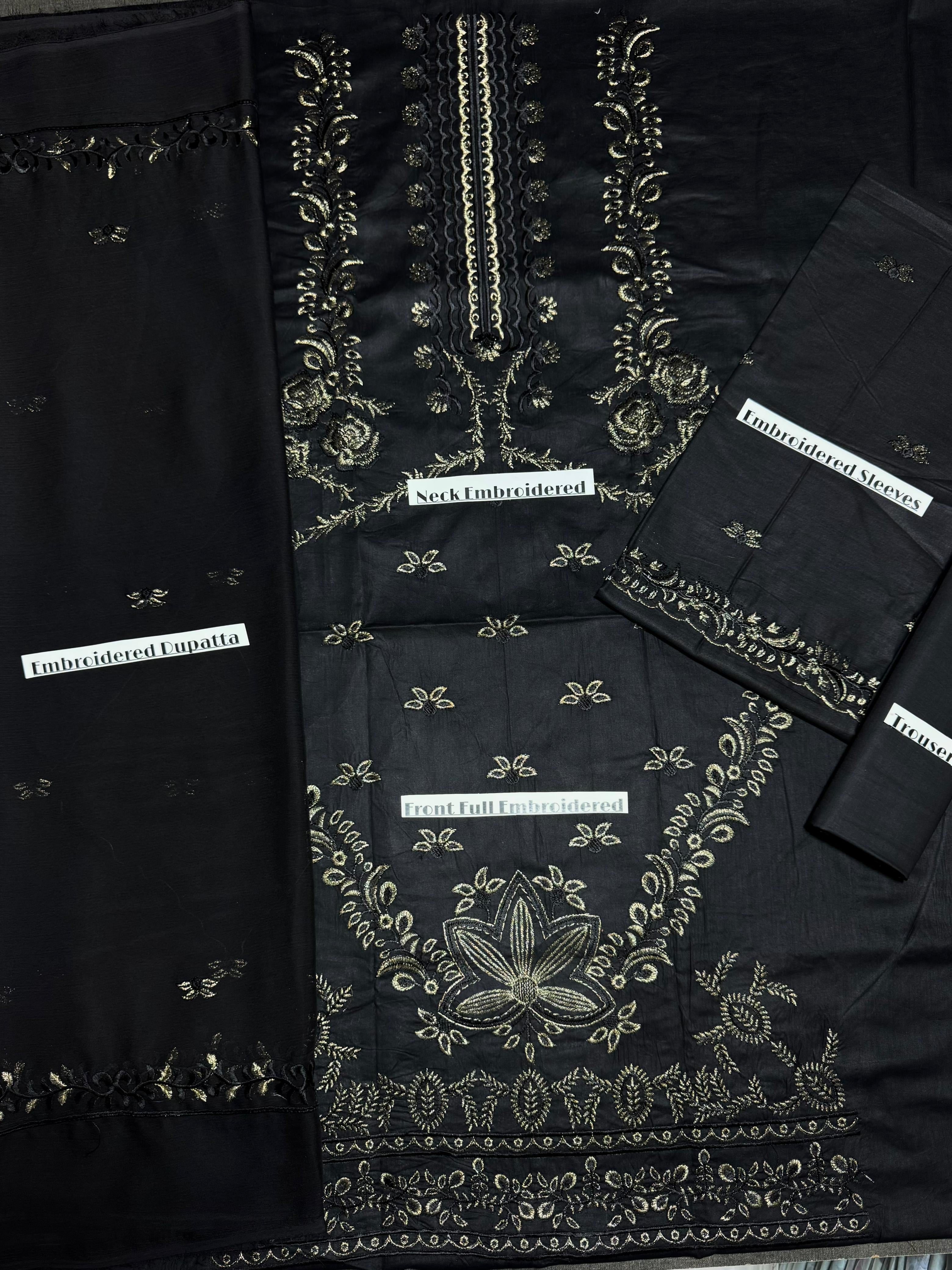 NISA UNSTITCH LAWN EMBROIDERED 3PC (E208)