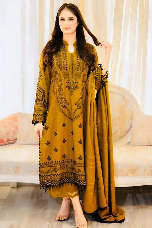 URGE DHANAK EMROIDERED 3PC (E134)