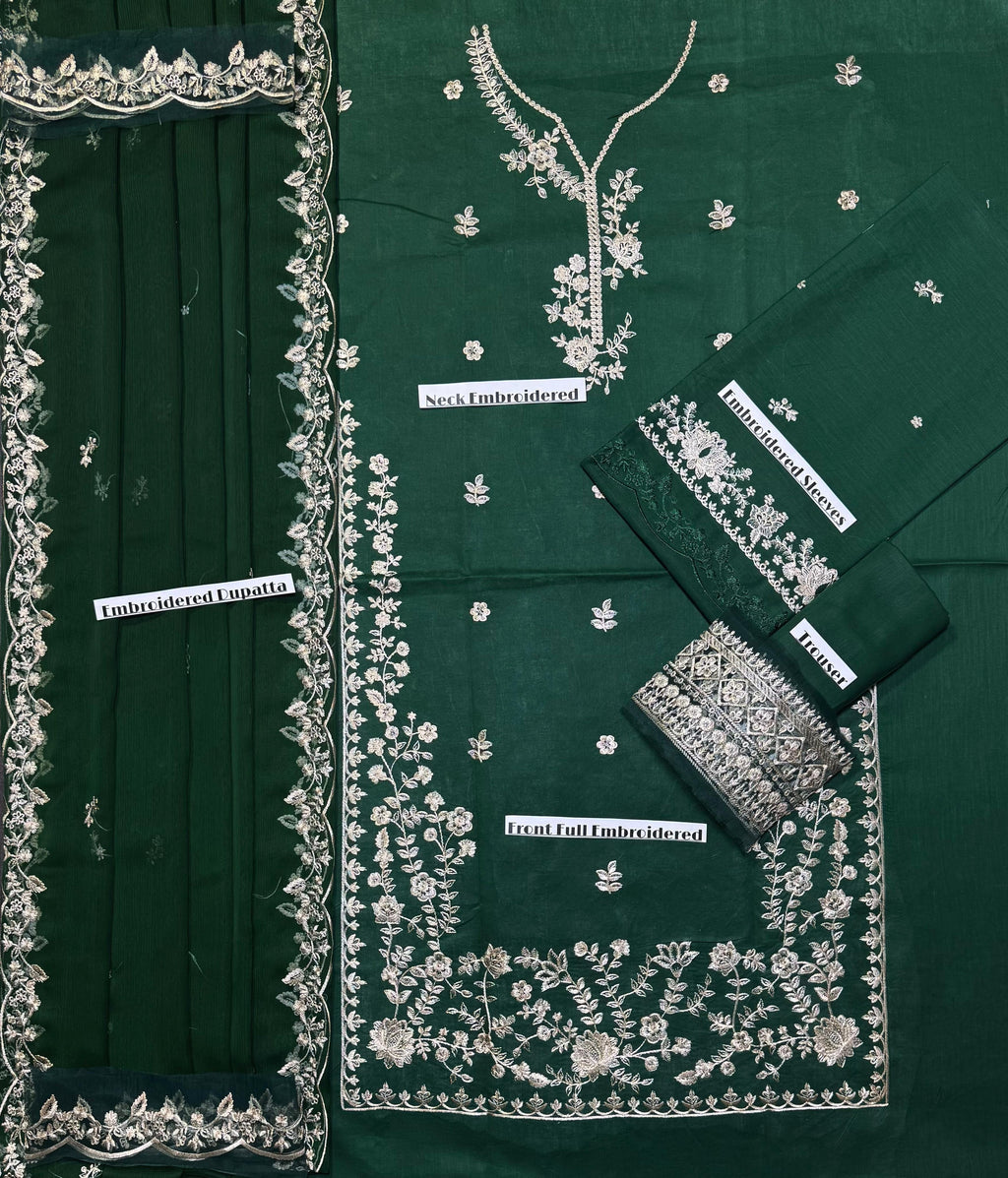 AZURE UNSTITCH LAWN EMBROIDERED 3PC (E242)