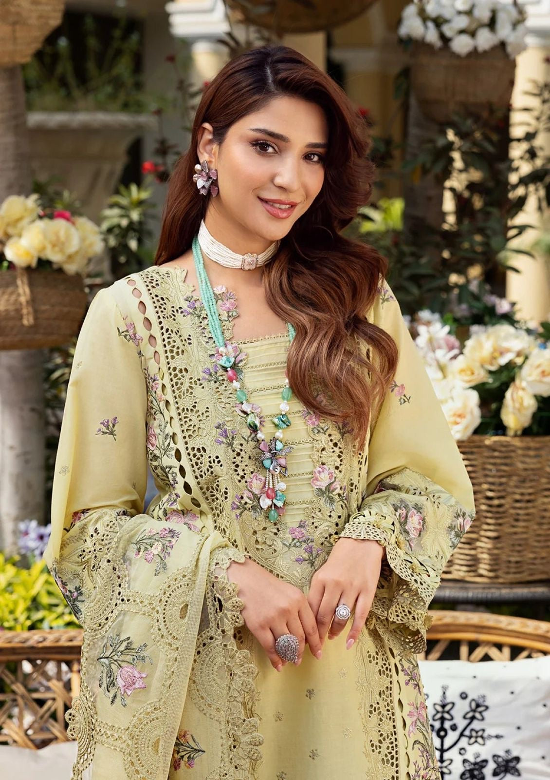 ELAF | UNSTITCH LAWN EMBROIDERED 3PC | HA336