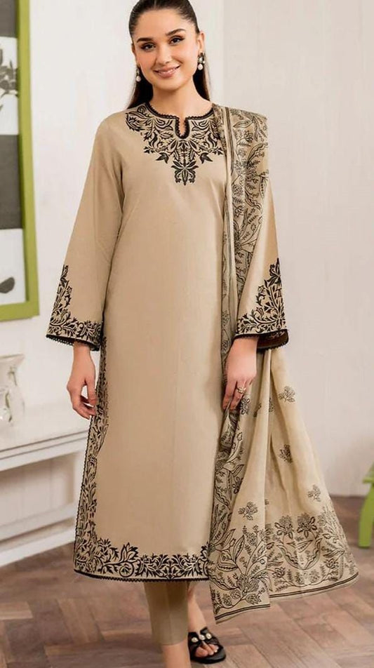 Maria.B DHANAK EMROIDERED 3PC (E141)