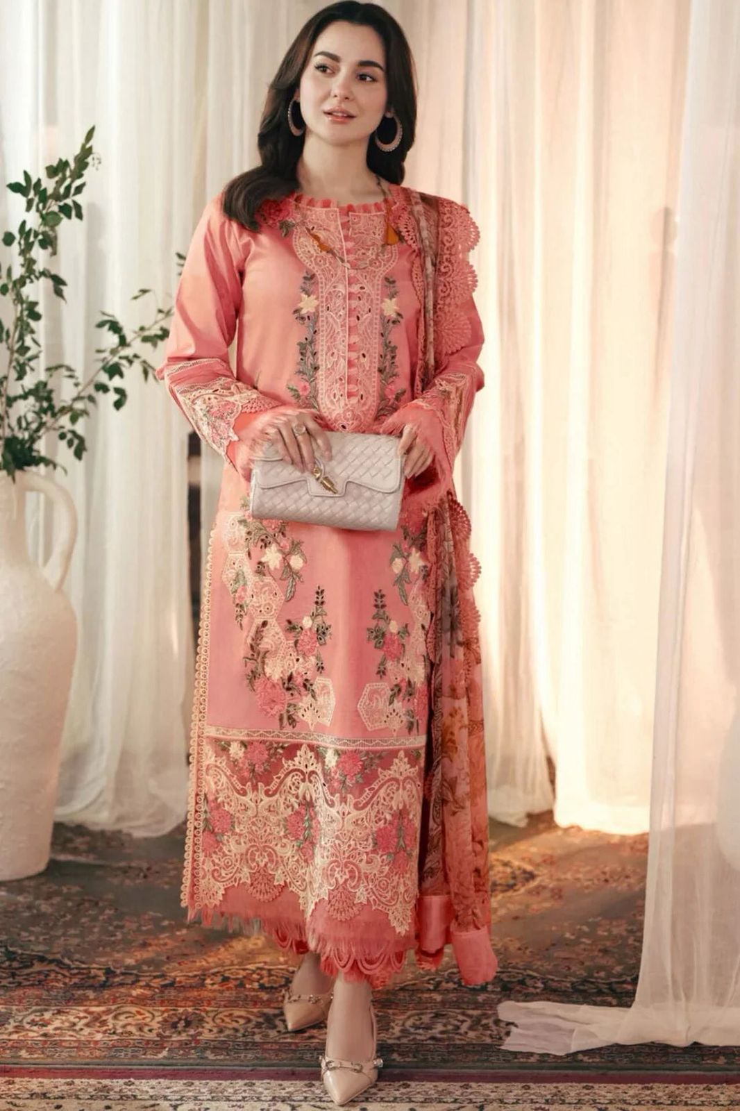ZARA SHAHJAHAN LAWN EMROIDERED 3PC (E128)