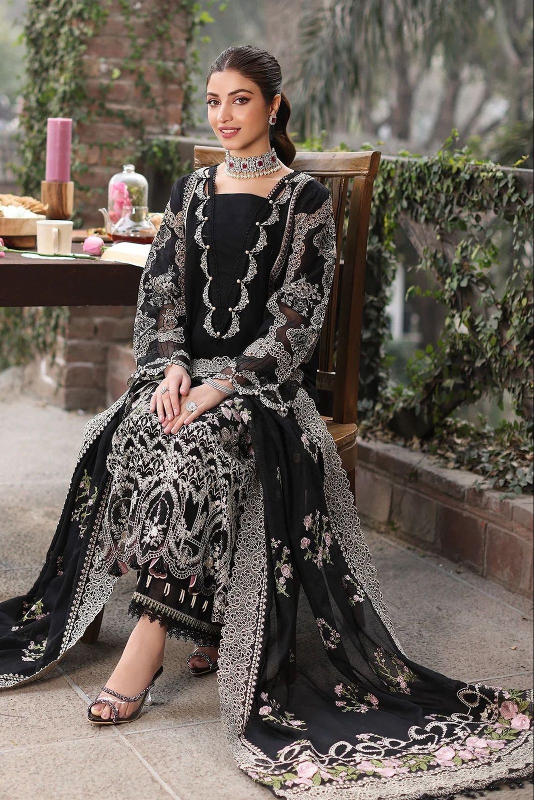 KAHF UNSTITCH LAWN EMBROIDERED 3PC (E279)