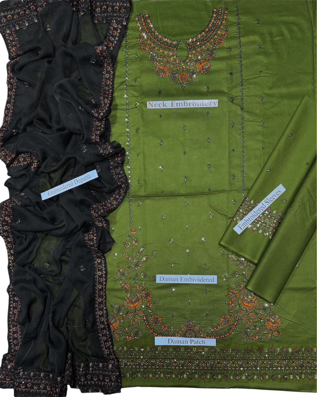 BATIK UNSTITCH LAWN EMBROIDERED 3PC (E250)