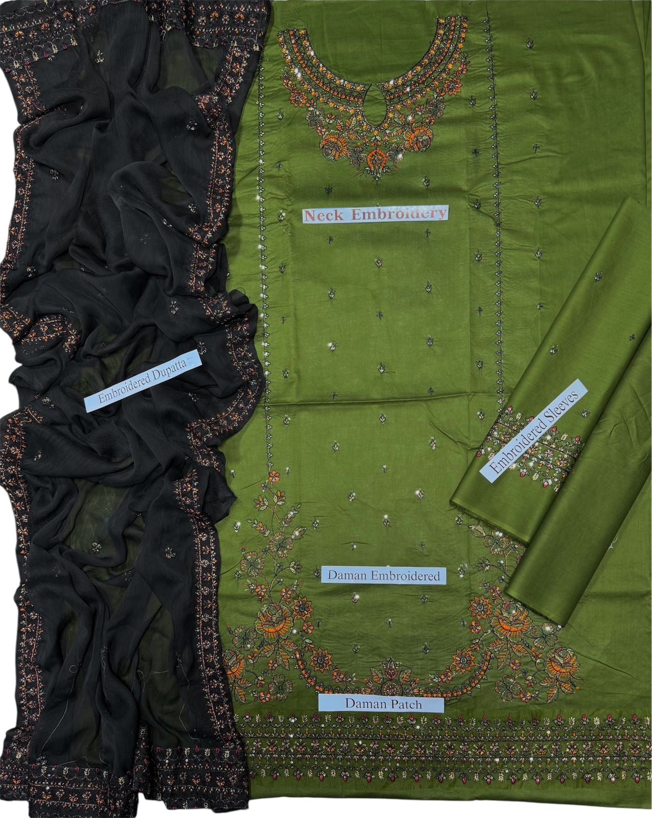 BATIK UNSTITCH LAWN EMBROIDERED 3PC (E250)