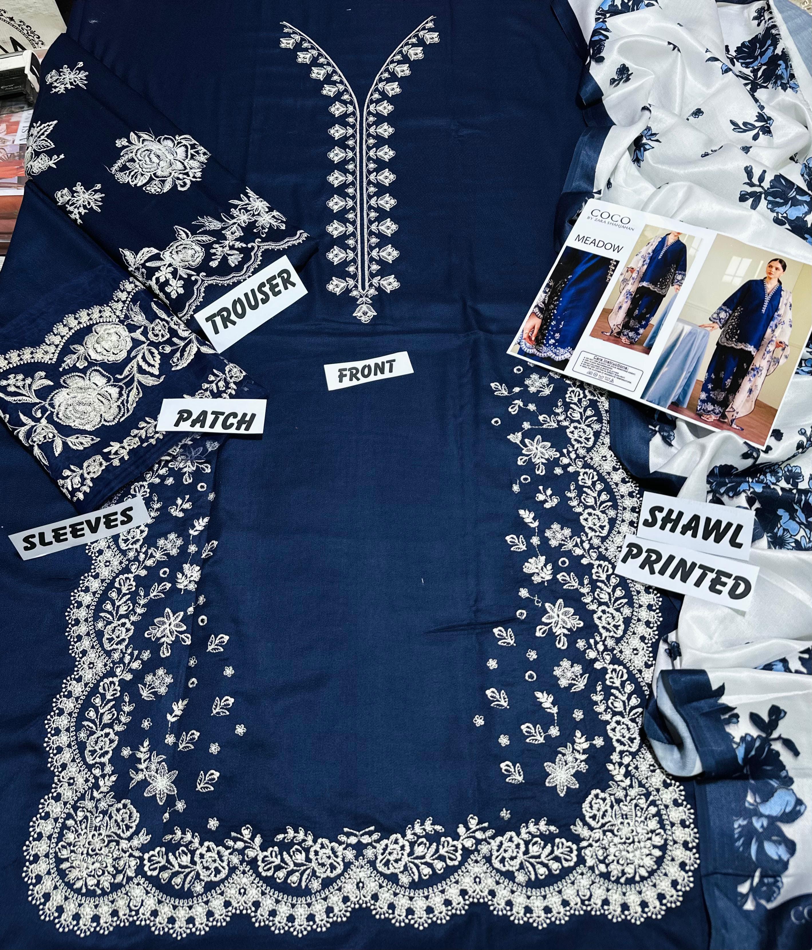 ZARA SHAHJAHAN LAWN EMBROIDERED 3PC (E138)