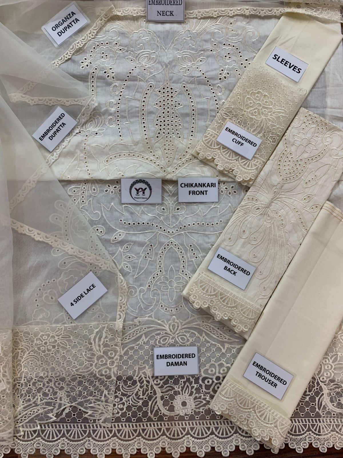PRET  UNSTITCH LAWN EMBROIDERED 3PC (E333)