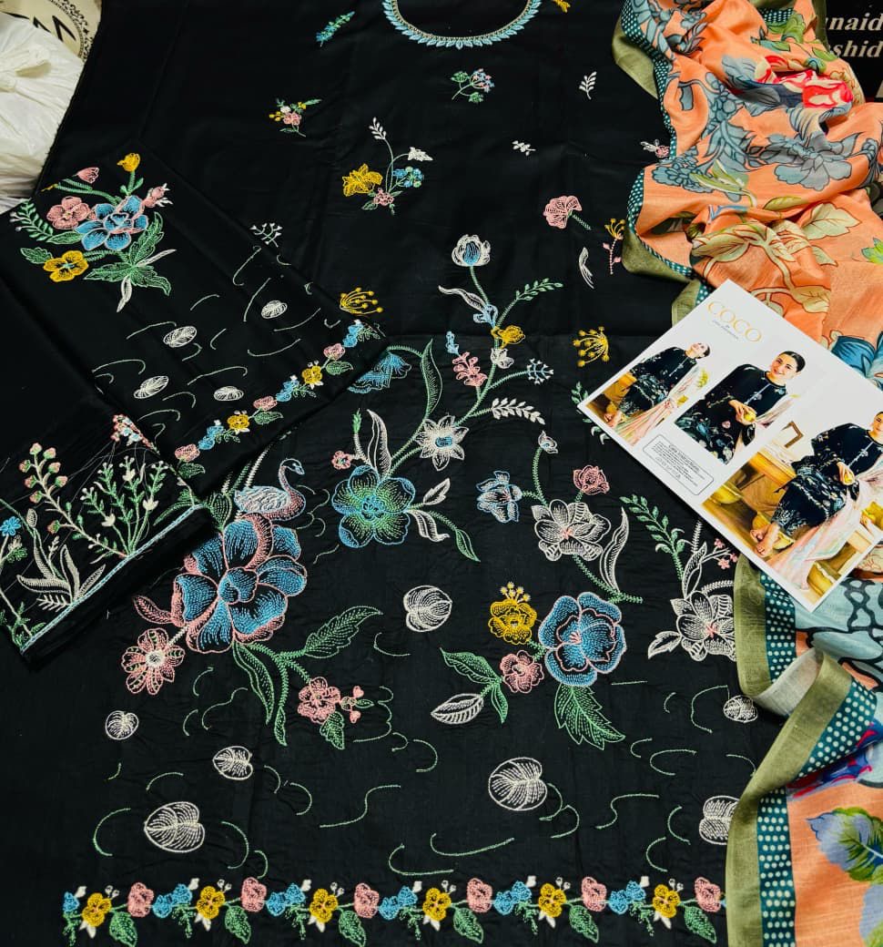 COCO BY ZARA SHAHJAHAN UNSTITCH LAWN EMBROIDERED 3PC (E236)
