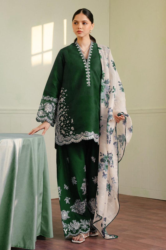 Zara shahjahan DHANAK EMROIDERED 3PC (E140)