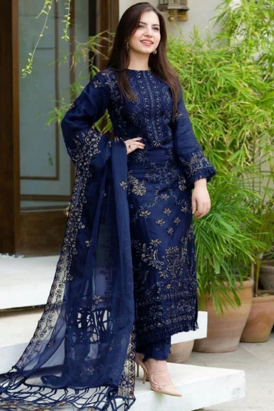 NISA UNSTITCH LAWN EMBROIDERED 3PC (E209)