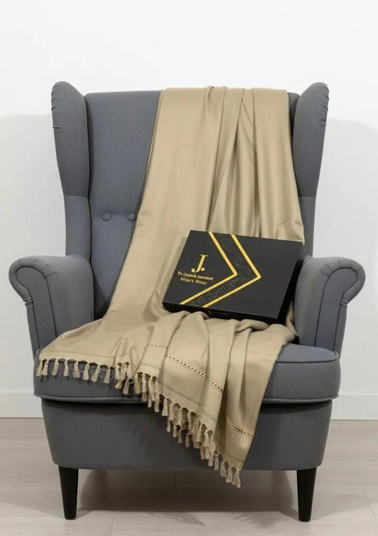 J. Men's Shawl With Box Sand (118)