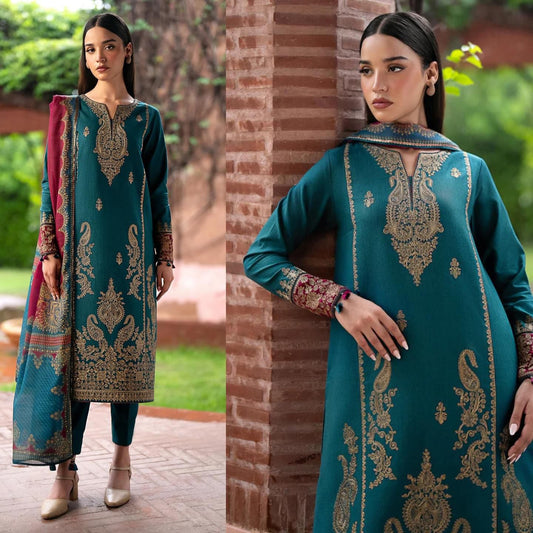 Jazmin DHANAK EMROIDERED 3PC (E132)