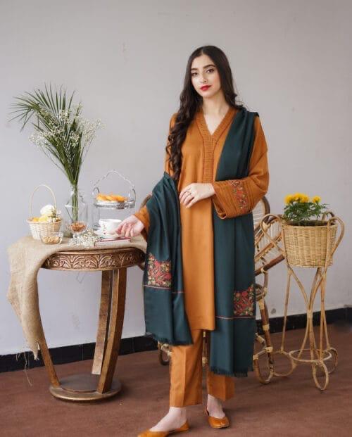 DHANAK EMROIDERED 3PC (E112)