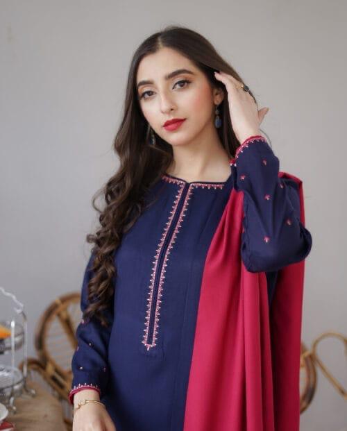 DHANAK EMROIDERED 3PC (E115)