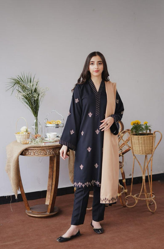DHANAK EMROIDERED 3PC (E116)