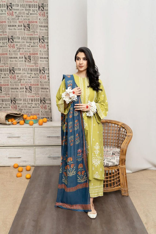 DHANAK EMROIDERED 3PC (E125)